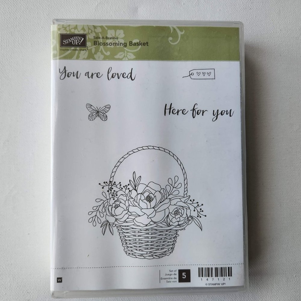 Stampin Up Blossoming Basket wood stamps